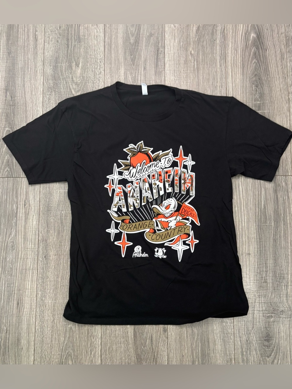 Anaheim Ducks Unisex XL Wild Wing Welcome to Anaheim Graphic Tee
